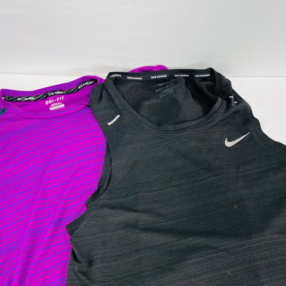 Nike Dri-FIT Black and Magenta  Tops
